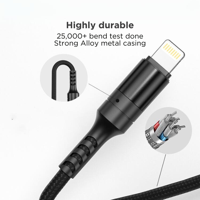 BLACK Cable M 3 in 1 Strong Charging cable for Android & Apple, 1.2m, 1Yr warranty BLACK Cable M 3 in 1 Strong Charging cable for Android & Apple, 1.2m, 1Yr warranty